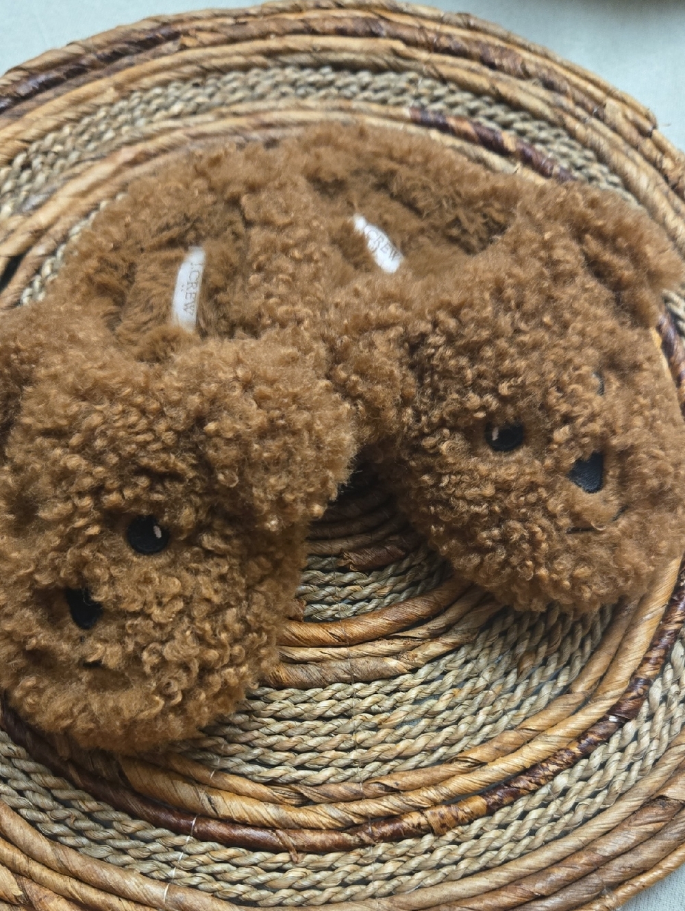 J. Crew | Plush Brown Fuzzy Slippers